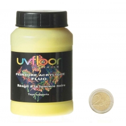 Pot de Peinture Fluorescente 250 ml - JAUNE