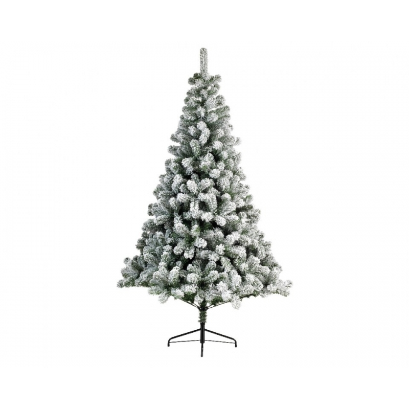 Sapin artificiel 210 cm floqué blanc