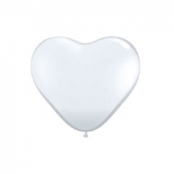 Ballon coeur blanc