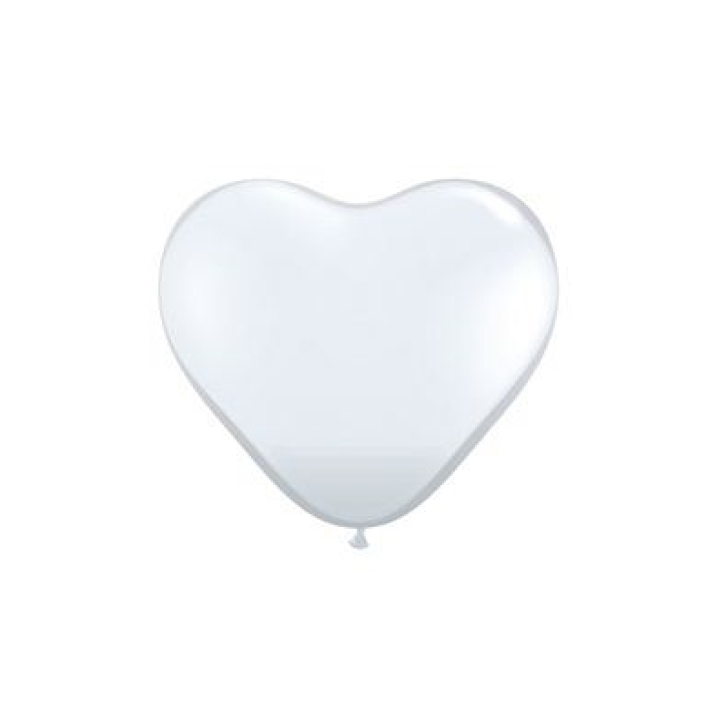 Ballon coeur blanc