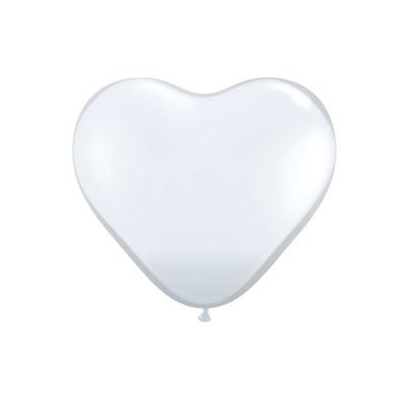 Ballon coeur blancs