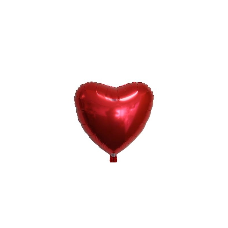 Ballon mylar en forme de coeur rouge