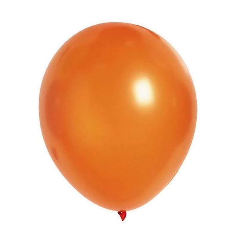 Ballon de baudruche Orange 30 cm, Ballon gonflable pas cher - Badaboum