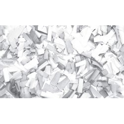 Confettis rectangulaires 2 x 5 cm BLANCS x 1 kg Ignifugés -cf