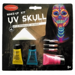 Kit maquillage UV tête de mort - HALLOWEEN