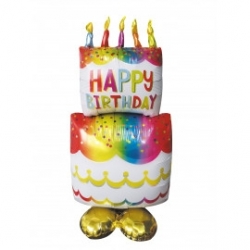 Ballon Mylar Birthday Cake multi