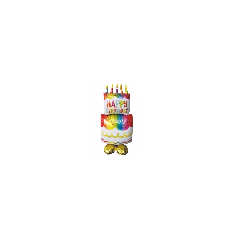 Ballon Mylar Birthday Cake multi