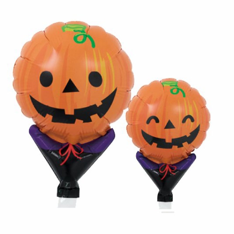 Ballon alu  Air Sucette 5″(12,7 cm) Smiley citrouille- halloween