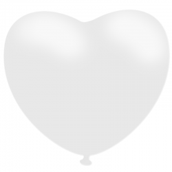 Ballon cœur Blancs Ø 100 cm x l'unité