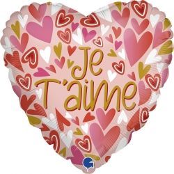 Ballon alu 18' (45 cm) Je t'aime  / unite