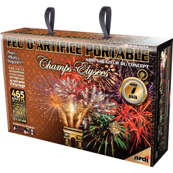 Feu d'artifice automatique Portable LUXE x 7 mn "Champs Élysées"