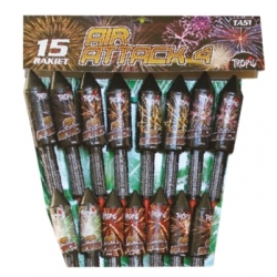 Fusées Air Attack4 Multicolores Sachet de 15 unités-F2