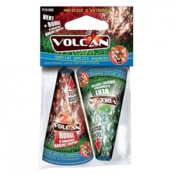 Volcan Rouge et Vert Petit Modele x Boite de 2 (Ht. 2,5 m x 20 s.) - F2