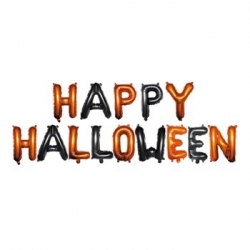 Guirlandes de 14 Ballons Happy Halloween H. 40 cm x l'unité