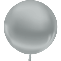 Grands ballons satin argent