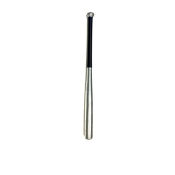 Batte Baseball Latex noir/argent 82cm