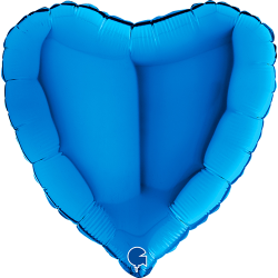 Ballons cœur Bleu Mylar Ø 45 cm x l'unité