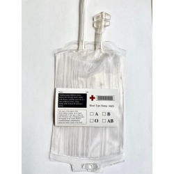 Poche de sang médicale vide transparente